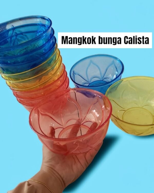 Mangkok bunga transparan warna Calista (16x8,5 cm)