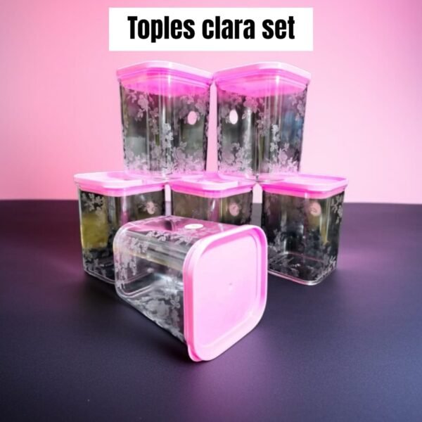 Toples segi 4 clara (1,1 liter) (akrilik/mika)