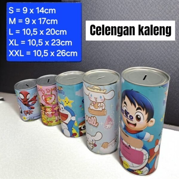 Celengan/ tabungan kaleng karakter