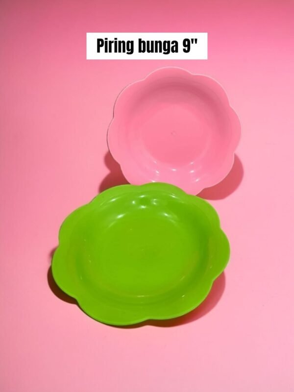 Piring plastik bunga 9" (23cm)