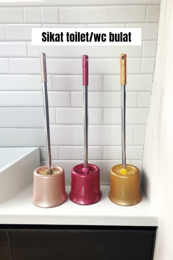 Sikat toilet/wc bulat + tempat