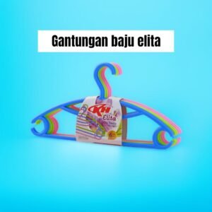 Gantungan baju plastik Elita warna (6 pcs)