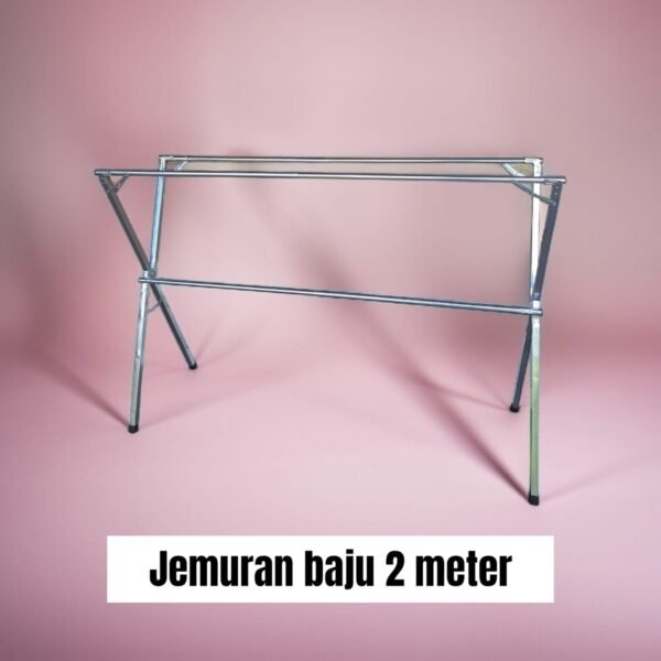Jemuran baju tebal (stainless steel) (2 meter)