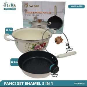 Panci set Enamel 3 in 1