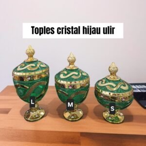 Toples kaca / beling Cristal Ulir Hijau