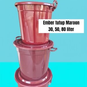 Ember tutup Maroon (30, 50, 80 liter)