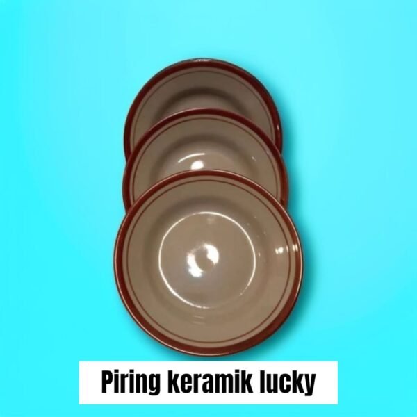 Piring keramik lucky (18 & 20 cm)