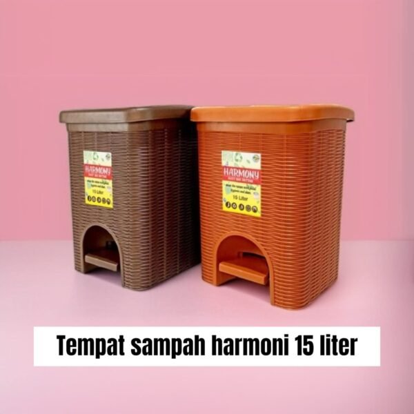 Tempat sampah motif rotan Harmony (15 liter)