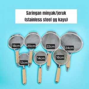 Saringan minyak,jeruk (stainless steel gg kayu)