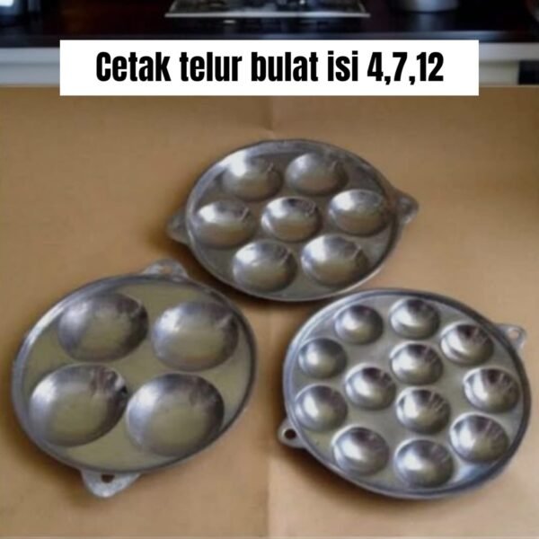 Cetakan telur/kue (alumunium)isi 4, 7, 12