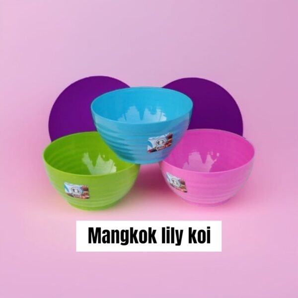 Mangkok plastik lily koi (16x10 cm)