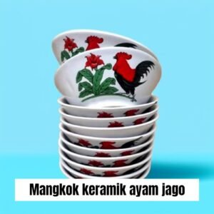 Mangkok bakso keramik Ayam jago 7" (18 cm)