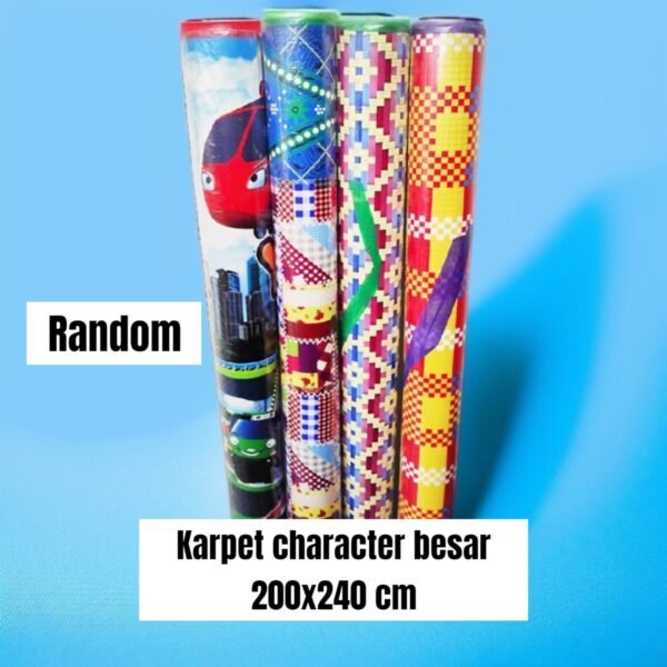 Karpet/tikar lantai character spons besar (motif random) (200x240 cm)