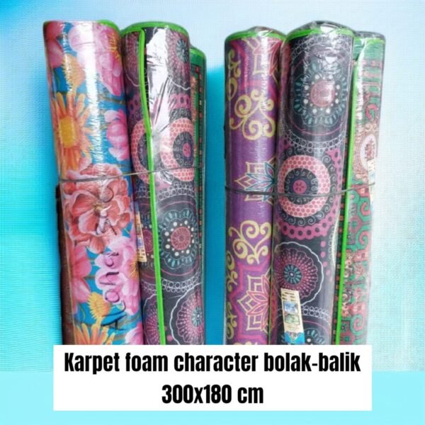 Karpet/tikar foam gambar bolak balik (motif random) (300x180 cm)